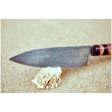 Red Japanese Chef Knife Albert Curtis Knife Art