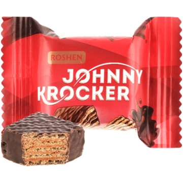 Vafeļu konfektes šokolādes glazūrā Johnny Krocker 