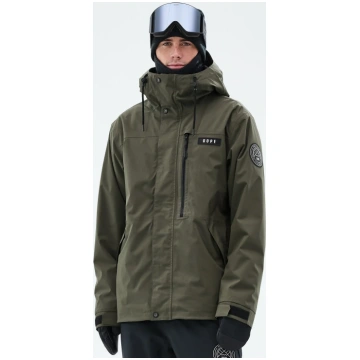 Dope Blizzard Full Zip Ski Jacket Men Olive Green