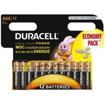 Duracell LR03 AAA Batteries - 12 Pack 500039420338