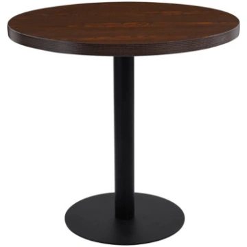 vidaXL bistro galds, tumši brūns, 80 cm, MDF, Ruda