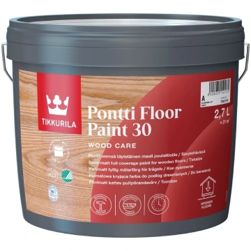 TIKKURILA Grīdas krāsa Tikkurila, balta, 2.7 l
