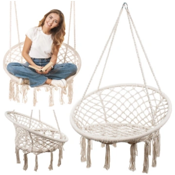 Šūpuļtīkls ligzda, hamak, 60cm, 120kg, balts, 0143