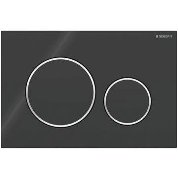 Placca di comando geberit sigma 20 round nera dopp