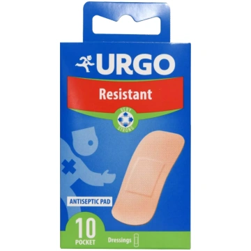 URGO Resistant 1.9 x 7.2 cm plāksteri, 10 gab