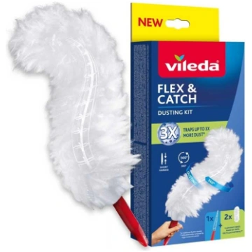 Vileda dustpan with short handle + 2 Flex&Catch re