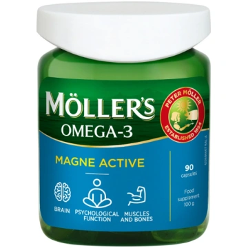 Möller’s Omega-3 Magne Active, 90 kapsulas