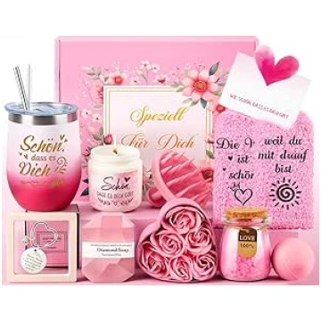 Giftota Gifts for Women, Pink, 11-Piece Spa Selfca