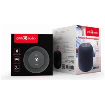 Gembird SPK-BT-15-BK Portable Bluetooth speaker, W
