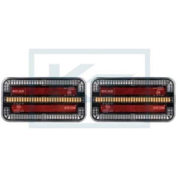 LED aizmugurējie kombinētie lukturi , 3 funkcijas,