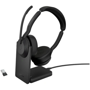 Jabra Evolve2 55 bezvadu austiņas ar uzlādes staci