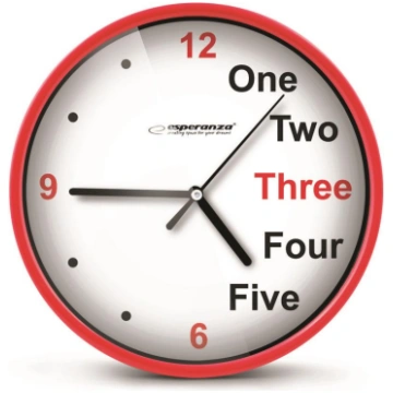 Esperanza EHC014R WALL CLOCK - PRAGUE - RED ( EHC0