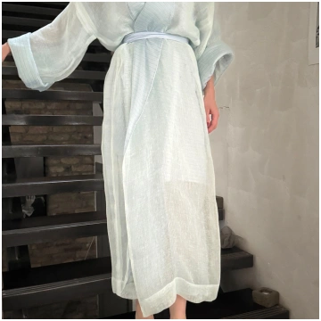 Kimono kleita gaišā piparmētras krāsā Studio Natur
