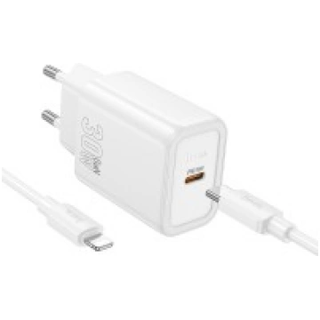 Lādētājs Hoco N62 30W GaN USB-C + USB-C to Lightni