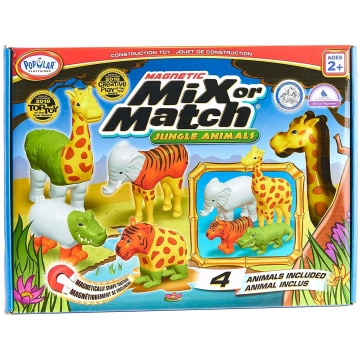 Magnētisks komplekts „Mix or Match ANIMALS JUNGLE“