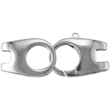 Fermoir Menotte double 22 x 7 mm, Argent 925