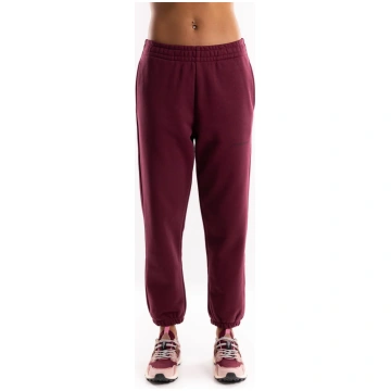 Pantalone basico con elastico al fondo bordeaux