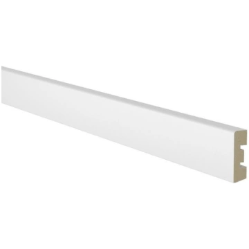 MDF grīdlīste 2440x42x12mm balta