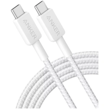 USB kabelis Anker 322 1.8m USB C balts