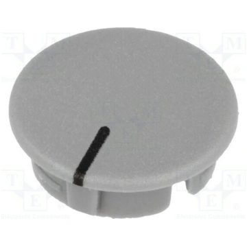 Cap; ABS; grey; push-in; Pointer: black; round | A