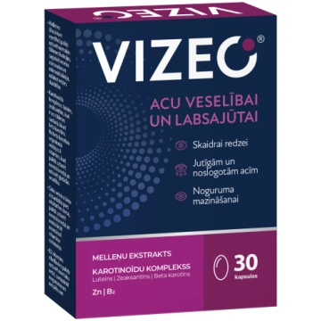 VIZEO kapsulas jutīgām un noslogotām acīm