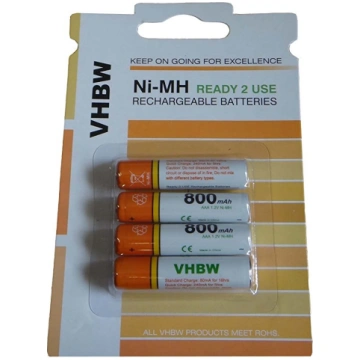 Akumulators, VHBW, vhbw Ready-2-Use 4 x AAA akkum 