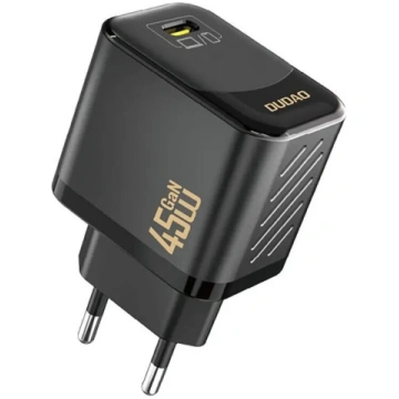 Sienas lādētājs Dudao A28 45W GaN USB-C, melns — v
