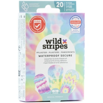 Wild Stripes Waterproof Secure Rainbow plāksteri, 
