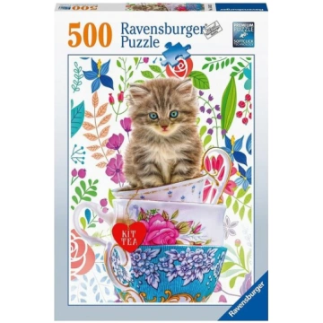 Ravensburger puzle 500 gab. Kaķēns krūzē