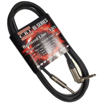 Instrument Cable: TRS (Stereo) ¼ inch, 1 right ang