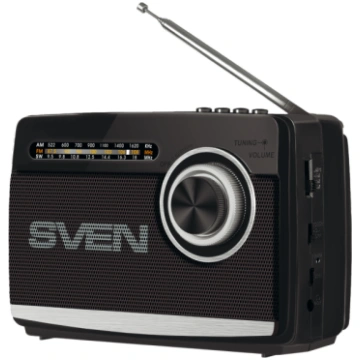 Speaker SVEN SRP-155, black (3W, Bluetooth, FM/AM/