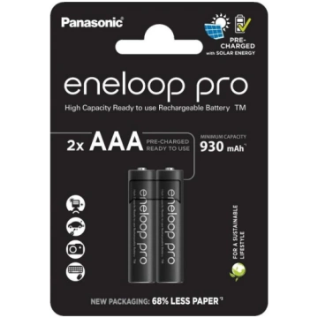 Panasonic - 2 gab. Uzlādējama baterija AAA Eneloop