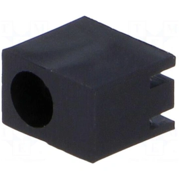 LED housing | 3mm | polyamide | angular | black | 