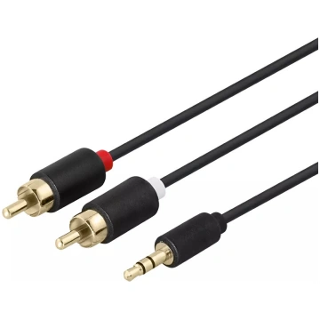 Audio kabelis DELTACO MM-142-K 3,5 mm vīrietis — 2
