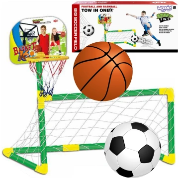 WOOPIE 2-in-1 basketbola vārtu komplekts + bumbas