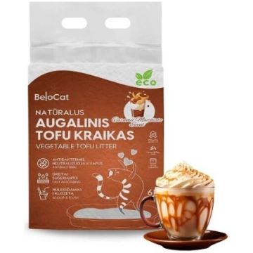 Tofu kaķu pakaiši BeloCat ar Caramel Macchiato aro