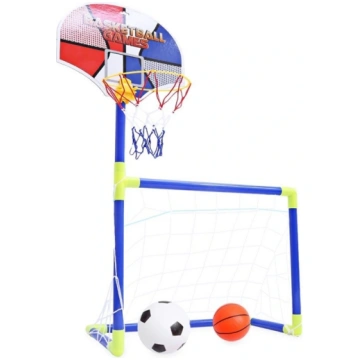 Rotaļlietu futbola vārti ar basketbola dēli 520062
