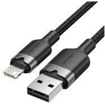CABLE USB2.0 TO LIGHTNING/1M BLACK LANBF VENTION (