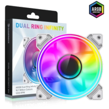 Gamemax | Case fan | DUAL RING INFINITY | White DU