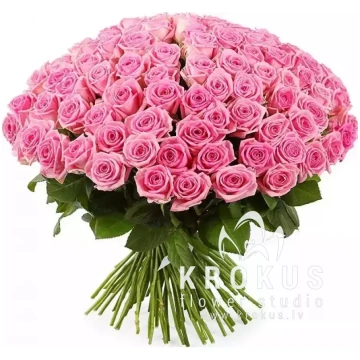101 Rozā roze SUPER CENA Rozā rozes