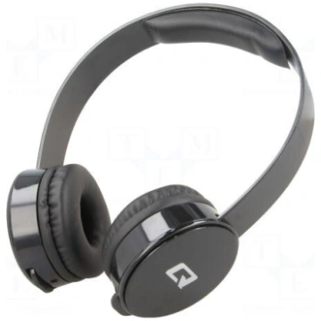 Headphones with microphone | black | Jack 3,5mm | 