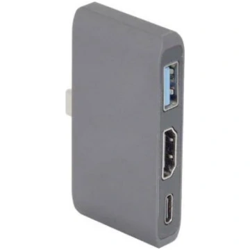 RoGer RO-AD2 (3 in 1) USB-C multiport adapteris / 