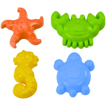Sea Sand Molds 4 Pieces Crab Turtle Starfish Horse