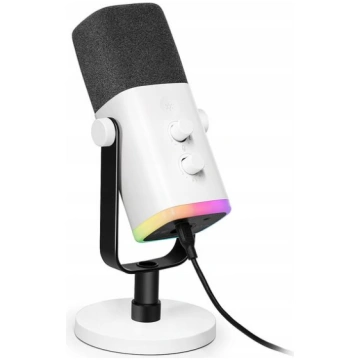 Fifine Am8 balts studijas mikrofons Xlr/usb ar Rgb