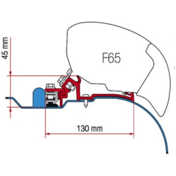 Adapteris Iveco Daily no 2006-2014, Fiamma F80S