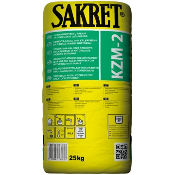 Kaļķa - cementa java SAKRET KZM 2, M 2.5, 25 KG