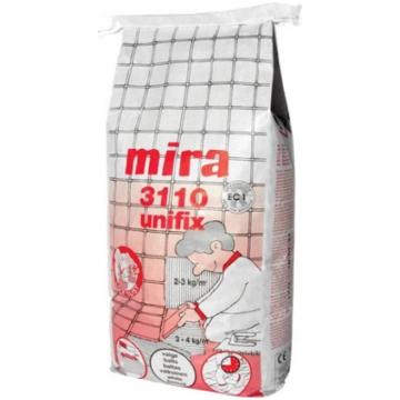 Elastīga flīžu līme 3110 Unifix Mira 25kg balta