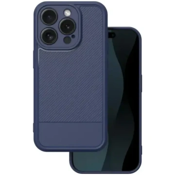 Simple Carbon vāks iPhone 15 Pro 6,1" zilā krāsā T