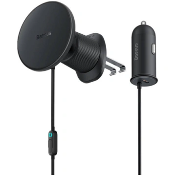 Auto bezvadu lādētājs Baseus CW01, MagSafe, melna 