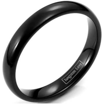 JewelryWe Schmuck Herren Damen Ring Wolframcarbid 